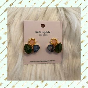 Kate Spade Perfectly Imperfect Semi-Precious Stone Stud Earrings - New on Card